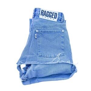Ragged Jeans Butt Cutt Light Wash Denim Ripped Jeans Size 26